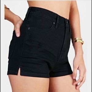NWOT BDG Jean Pin Up Super High‎ Rise Black Shorts.  Size 25